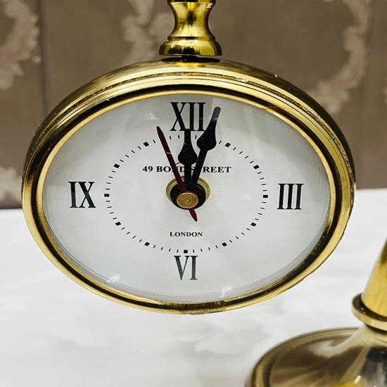Brass Table Clock Handmade Desk Décor Home Office Decor Table Top Birthday Wedding Anniversary Christmas Gift for Him Her