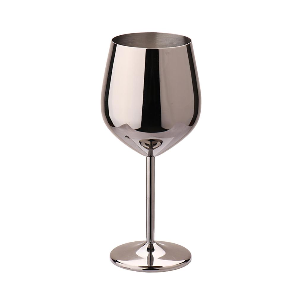 00ml Creative 304 Stainless Steel Single Layer Goblet Red Wine Glass, Seven Color, Large Capacity, Drum Type, Drop Resistant, Copper Plated Wine Glass