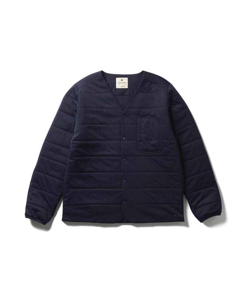 Snow Peak Flexible Insulated Cardigan and Size L SW-25AU001, Men's Women's, Navy,