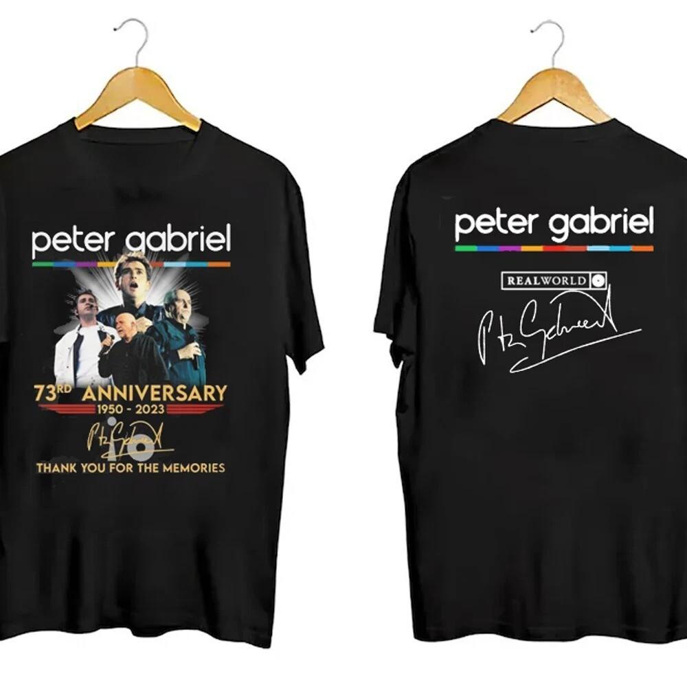 NEW Peter Gabriel tour double-sided T-shirt black Unisex All sizes S-5Xl S