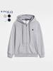 Men's Autumn/Winter Ralph Lauren Embroidered Logo Hooded Sweatshirt with Velvet Lining and Zipper.