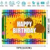 EMDSPR 7x5FT Crayon Theme Backdrop Color Paint Splash Painting Art Photography Background Boys or Girl 1st Happy Birthday Photo Kids Party Banner