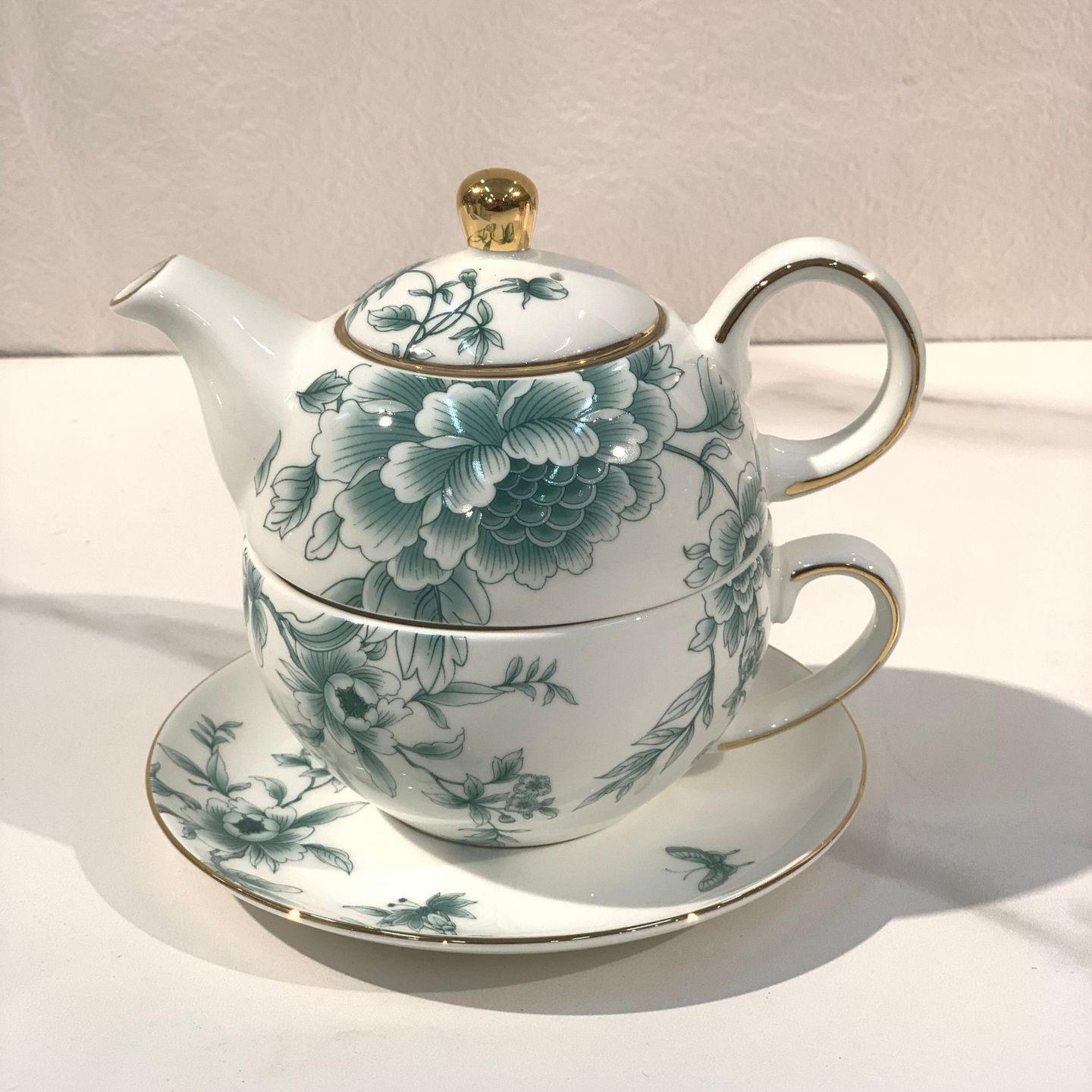 Blue and White Ceramic Teapot Coffee Cup Mother Child Pot Water Cup Flower Tea Pots Coffee Pot Tea Brewing Utensils Water Bottle 401-500ml
