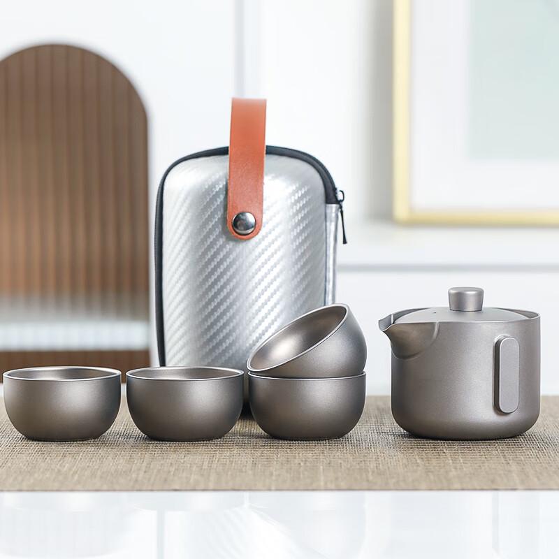 

Ceramic Titanium Portable Travel Tea Set