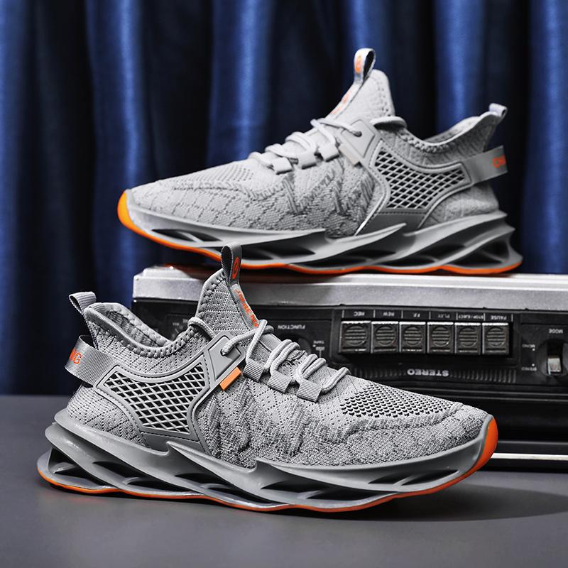Autumn Men's New Casual Sports Shoes Men's Flying Shock Reduction Ultra -light Running Shoes