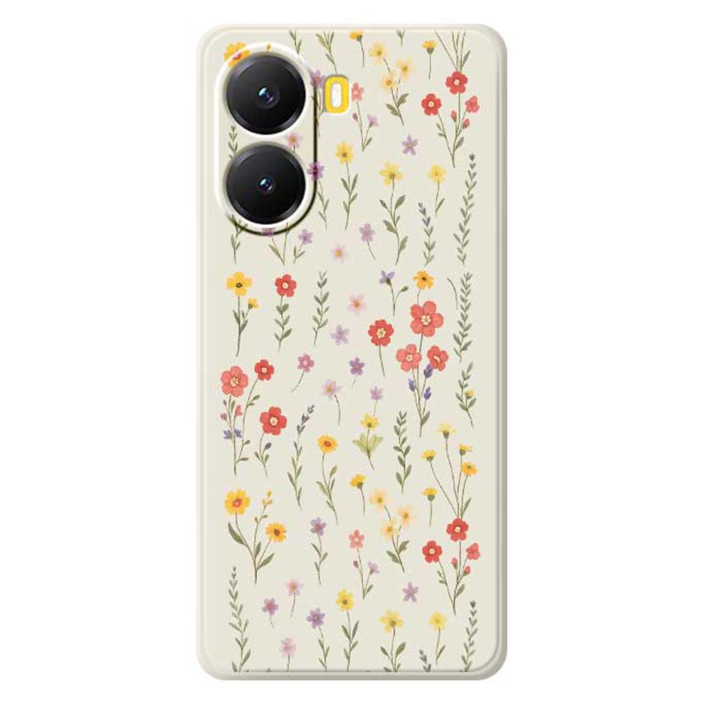 For Xiaomi Redmi Turbo 4 5G/Poco X7 Pro 5G Case Flowers and Grass Pattern Printing Straight Edge TPU Phone Back Cover