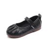 Girls Soft Sweet Princess Dance Shoes for Party Wedding Children's Fashion Pleated Leather Shoes Kids New Chic Solid Color Flats