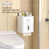 Waterproof Bathroom Tissue Box with Storage Shelf