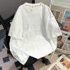Plus Size Sequin Embroidered Mesh Two-Piece Cotton T-shirt