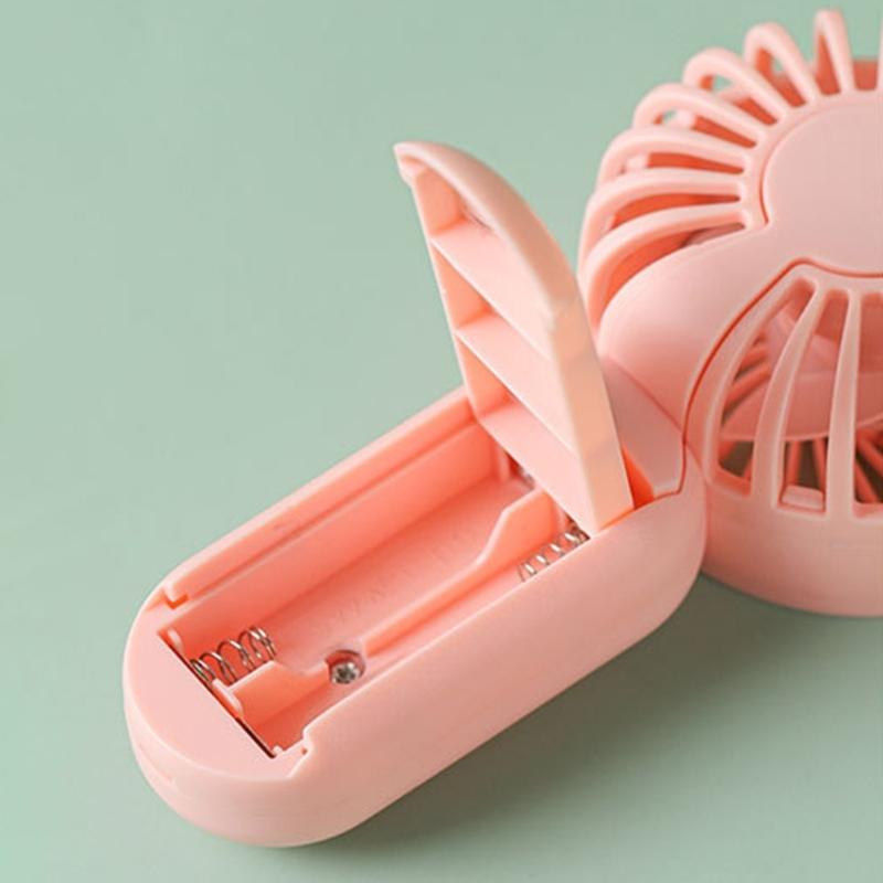 AM4 Battery Operated Powerful Handheld Fan Portable Small Lightweight Makeup Fan for Girl Women Indoor Outdoor