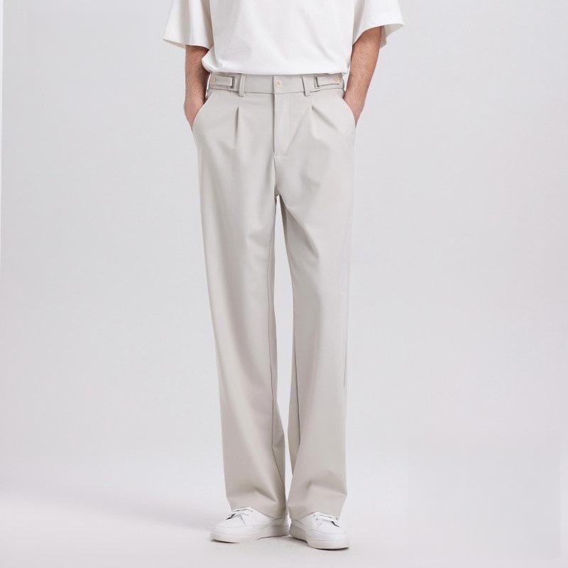 drape anti-wrinkle business casual pants men's summer thin high-end loose lazy straight trousers