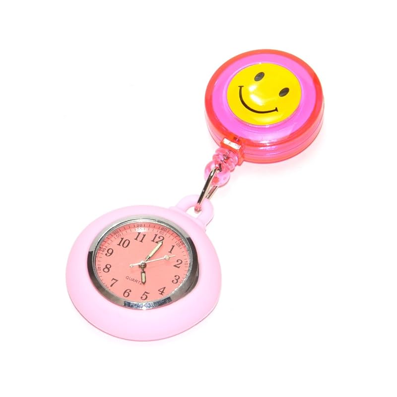 

GoodsLand [ 6color ] Luminous nurse watch clip type upside down dial clock cute character reel clip GD-SMLNASU-PK