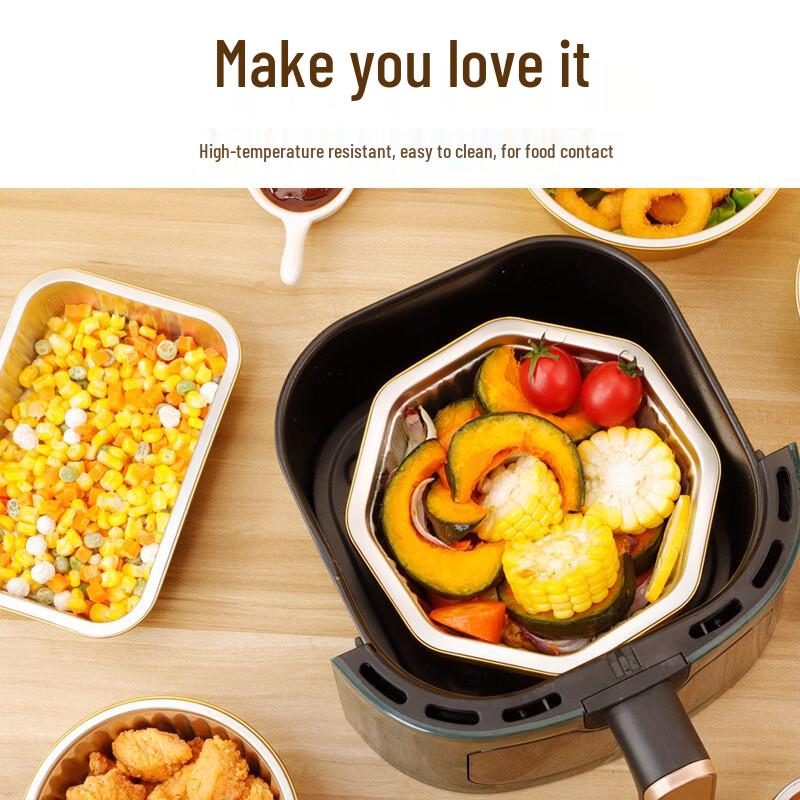 Zhi Shi Golden Round Aluminum Foil Food Containers