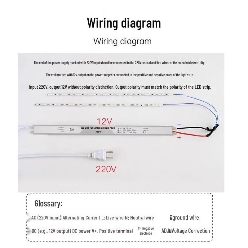 BeiBeiYou LED Ultra-Thin Light Box Linear Power Transformer