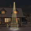 VidaXL Christmas Tree On Flagpole Party Ornament Holiday Decoration Outdoor Garden Christmas Tree 1134 LEDs 343533