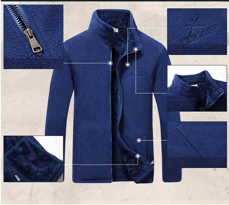 Pánská zateplená bunda z polárního fleecu Outdoorové kempování Turistika Podzim Zima Horolezectví Treking Lyžování Turistické bundy Taktický kabát