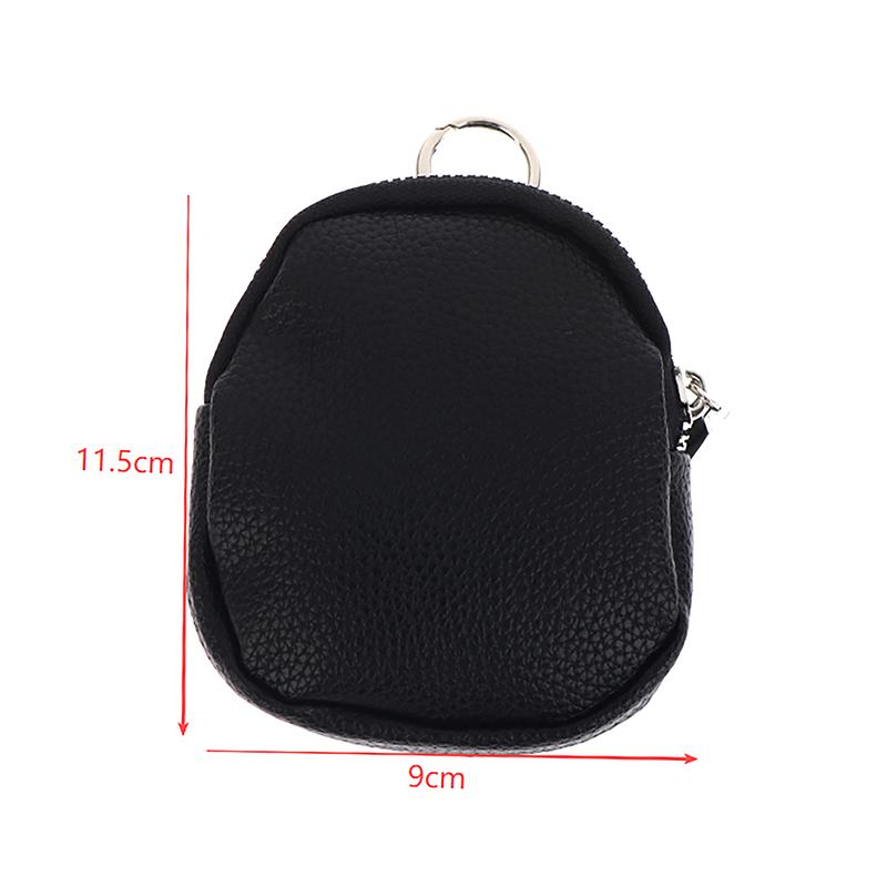Keychain Wallet For Women Men Pu Leather Coin Purse Small Zipper Pouch Key Holder Rfid Blocking Portable Storage Bag