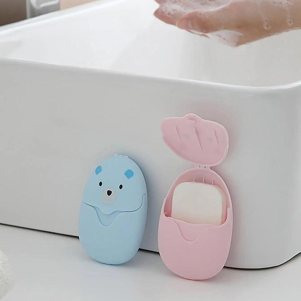 100 Pieces Pack Travel Portable Soap Paper Outdoor Disposable Soap Hand Washing Soap Cleaning Soap