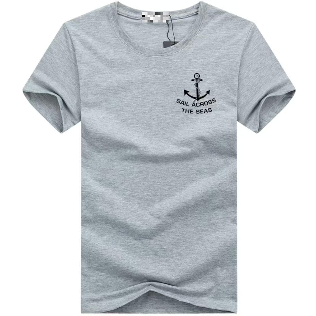 

Европейский размер Футболка с коротким рукавом, круглым вырезом, свободного кроя, большого размера - Стиль Юго-Восточной Азии Triple Extra Large светло-серый