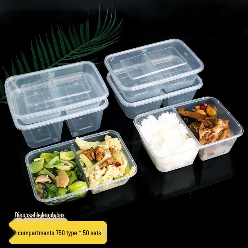 HANDUNYOU Disposable Transparent Meal Prep Containers with Lids