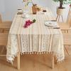 French Retro Lace Hollow Tablecloth Pastoral Style Photo Long Crochet Tablecloth Coffee Table Cover Towel Dining Table Cloth Cover Cloth