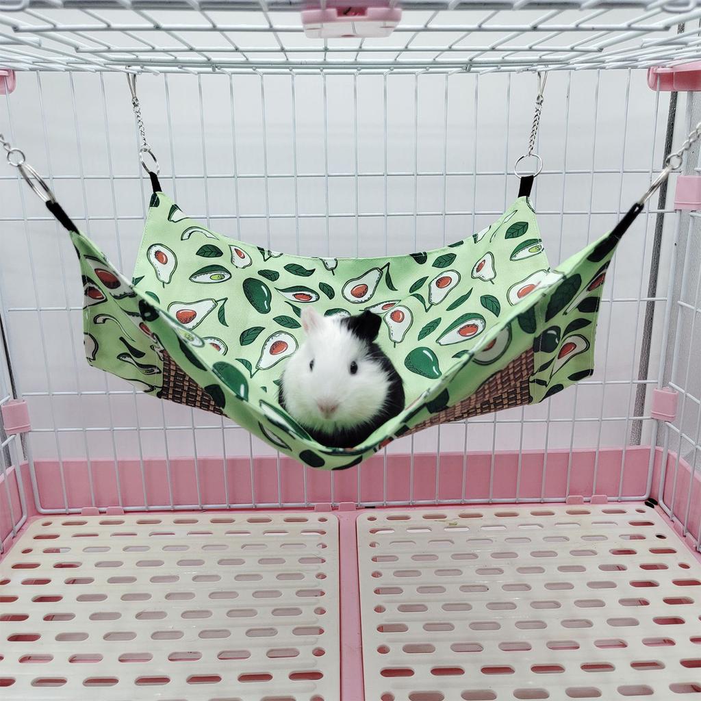 Small Animal Hammock Cooling Mat Summer Cooling Hamster Hammock for Hamster Cage Guinea Pig Rabbit Chinchilla Rodent