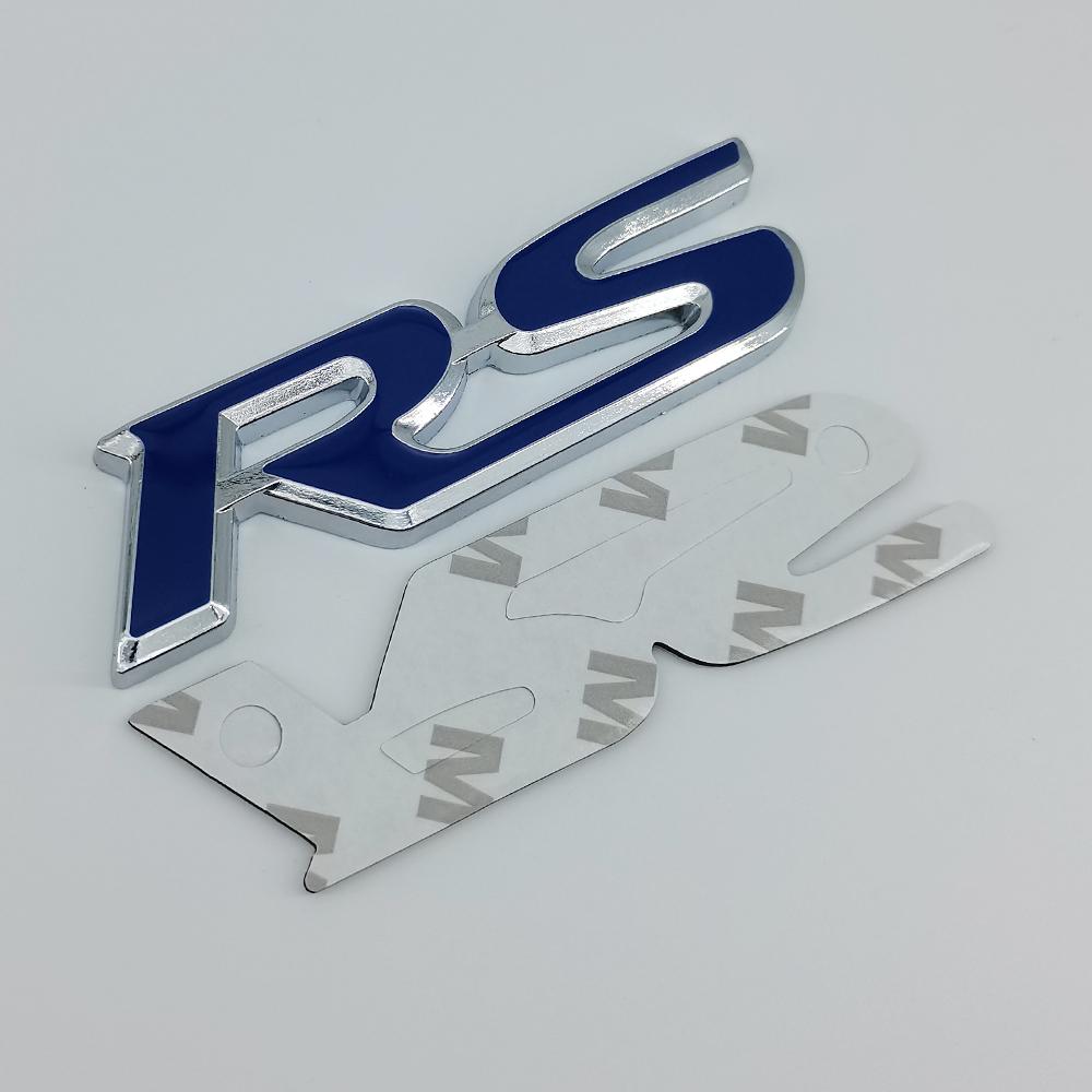 MPC4 3D Metal Logo RS Emblem Letters Car Front Grille Badge Rear Trunk Sticker For Honda Civic City Fit Shuttle Jazz Car Acceessories