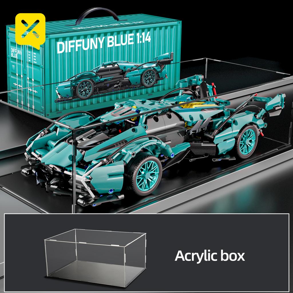 981 stuks bouwblokken voor sportauto's, speelgoed voor jongens of volwassenen, set 1:1:14 schaalmodel auto bouwset speelgoed kerst- en Halloweencadeaus