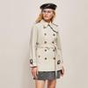 Fanzhen Damen Mittellanger Trenchcoat im britischen Stil