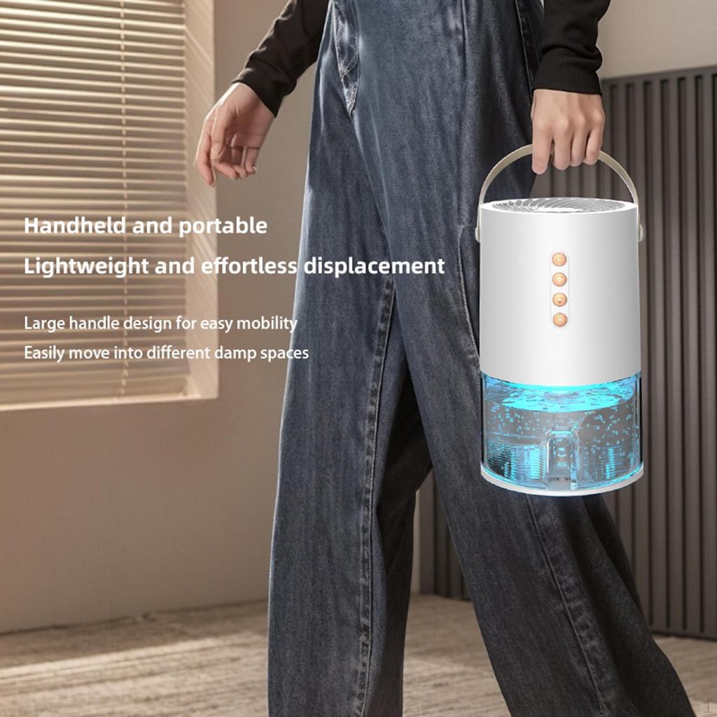 Dehumidifier Air Cleaner Auto Shut Off Convenient Household Quiet Negative Ion Purifier for Living