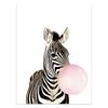 Dipinti su Tela Stile Vivaio Animale Soffiando Bolla Zebra Giraffa Nordico Arte Murale Immagini per Interni Stanza Decorazione Casa Poster