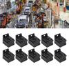 10Pcs 5P 40A Relay Socket with 50Pcs Terminals for Car Alarms Headlights Remote Start
