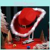 Natal Papai Noel Chapéu de Cowboy Piscando LED Acessório de Festa Adulto