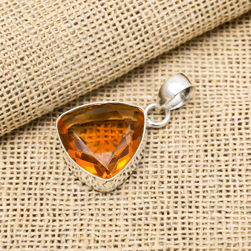Honey Topaz Pendant, 925 Solid Sterling Silver Pendant, Handmade Gemstone Jewelry, Gifts For Wife Brand New Pendant