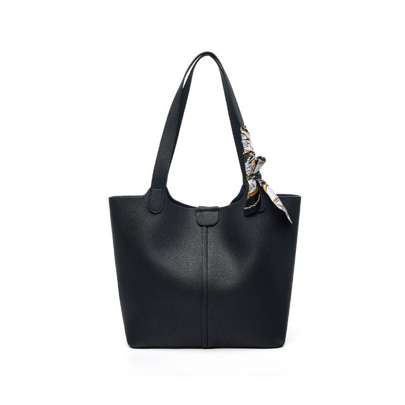 

Сумка-тоут подмышку премиум-класса для поездок на работу, женская ручная сумка из коровьей кожи первого слоя, новая женская плечевая сумка большой вместимости length 30 width 11 height 28CM чёрный