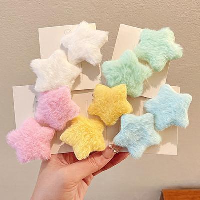 10 buc. Ac de Păr Fată Forma Stea Plusată Clame pentru Breton Forță de Prindere Stabilă Culoare Macaron Ac de Păr Accesorii Toamnă Iarnă