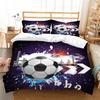 Bed Set Football Quilt Cover 3D Printing Beding Cover Suit Soccer Home Bedclothes with Pillowcase Soft Duvet Cover