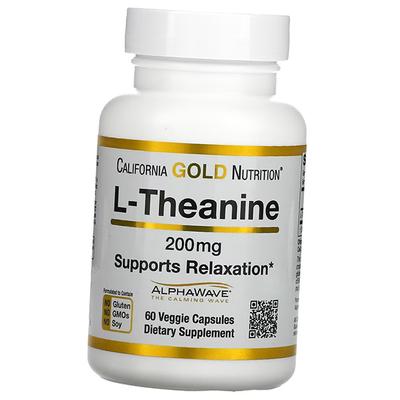 L-teanina, Wspomaga relaksację, L-Theanine AlphaWave 200, 60 kapsułek wegetariańskich (27427005)
