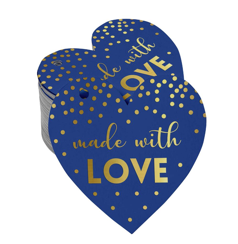 Inkdotpot Gold Foil Paper Hang Tags Made With Love Wedding Favor Tags 100