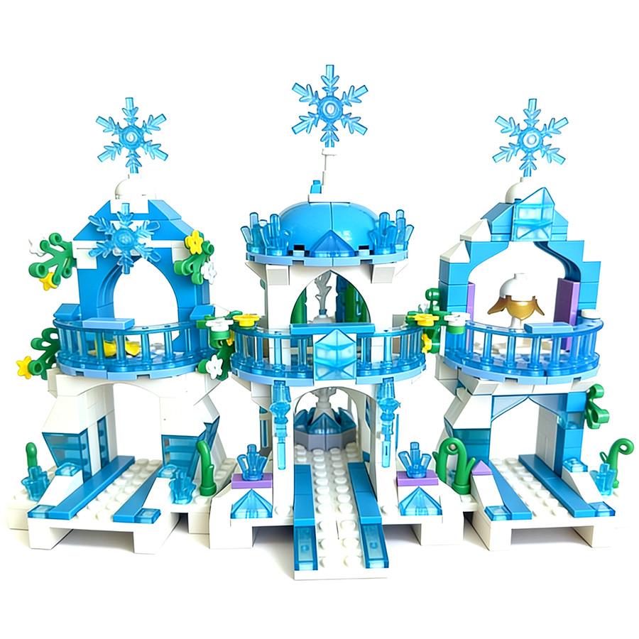 504pcs Dream City Ice Princess Castle Building Blocks Street View Girls Series Gifts House Bricks Assembled Toys Kid