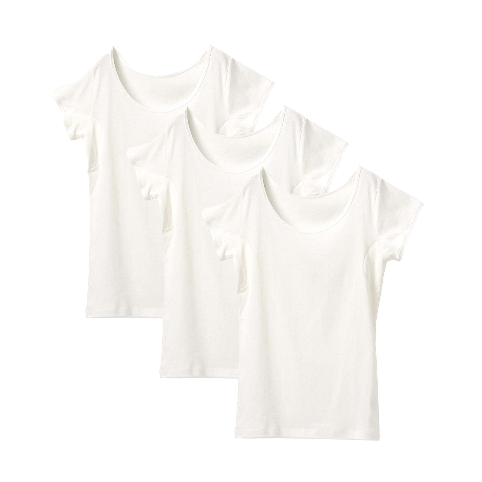 

Короткий трикотажный топ Shirasagi Dry French, впитывающий пот, 3 штуки, телесный, 100% хлопок, рукав, рукав, влагоотводящее нижнее белье, женский, подкладки, M9482P-E, LL,