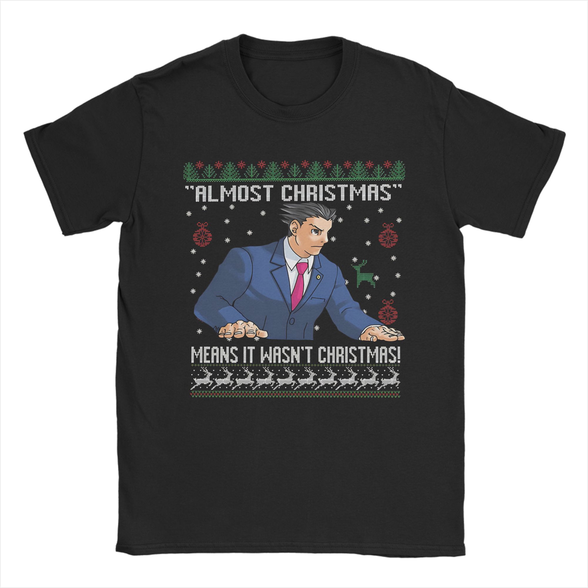

Phoenix Almost Christmas Means It Wasn t Christmas Graphic Print T Shirts Men Women Ace Attorney 100% Cotton Tee Shirt Clothes 5XL різнокольоровий