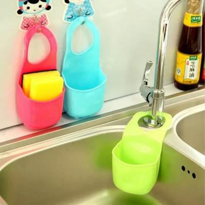 Küche Bad Rack Druckknopf Waschbecken Hängende Aufbewahrungstasche Korb Organizer Badezimmer Box Ablauf Wasserhahn Schwamm Halter Regal