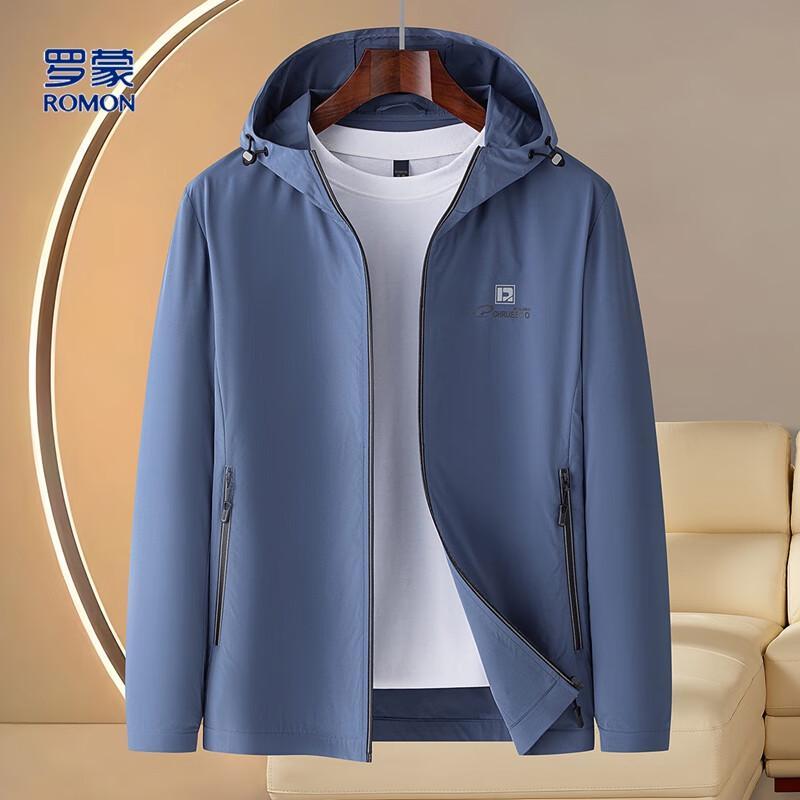 

Romon Men s Fortune Stripe Hooded Outdoor Jacket 3XL