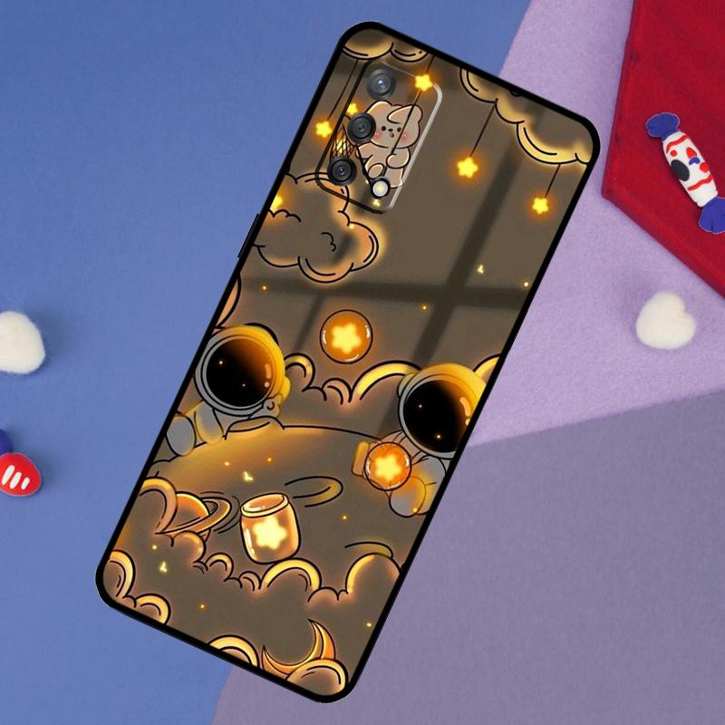 Cute galaxy Astronaut Case For Oppo A60 A80 A40 A6 A5 Pro A15 A16 A17 A57 A94 A74 A54 A76 A96 A18 A38 A58 A78 A98