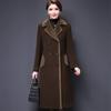 Abrigo de Mezclas de Lana para Mujer Invierno Moda Engrosado Cuello de Cachemir Chaqueta Larga Cálida Ajustada Abrigo Exterior Femenino Tallas Grandes M-5XL