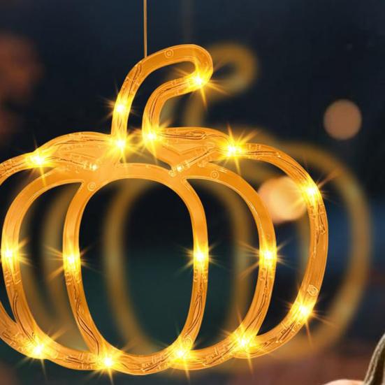 Autumn Decoration Light with Suction Cup IP55 Waterproof Easy to Install Battery Operated Halloween Decorative Window LED Light