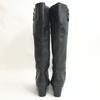 REGAL Leather Long Boots Size 22.5 Women’s Black Side Zip 5cm Heel Boots(USED)
