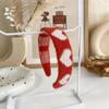 Vintage Red Womens Headband Woolen Velvet Hair Band Headwear Girl Wide Side Sponge Hair Hoop Christmas New Year Hair Accessories