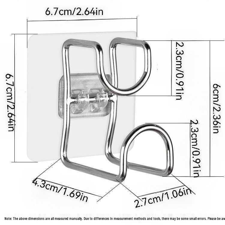 Punch-Free Wall-Mounted Washbasin Storage Hook for Bathroom & Balcony